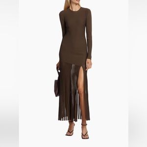 SIR Sylvie Long-Sleeve Rib-Knit Dress